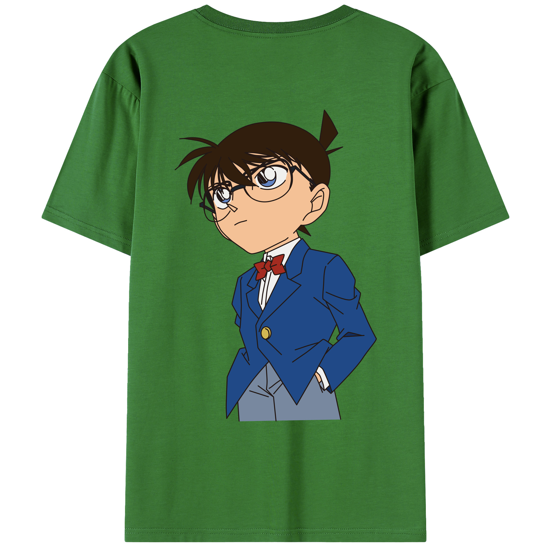 （画像用） 名探偵コナン 江戸川 コナン Detective Conan Conan Edogawa レディース半袖Tシャツ(バックプリント)